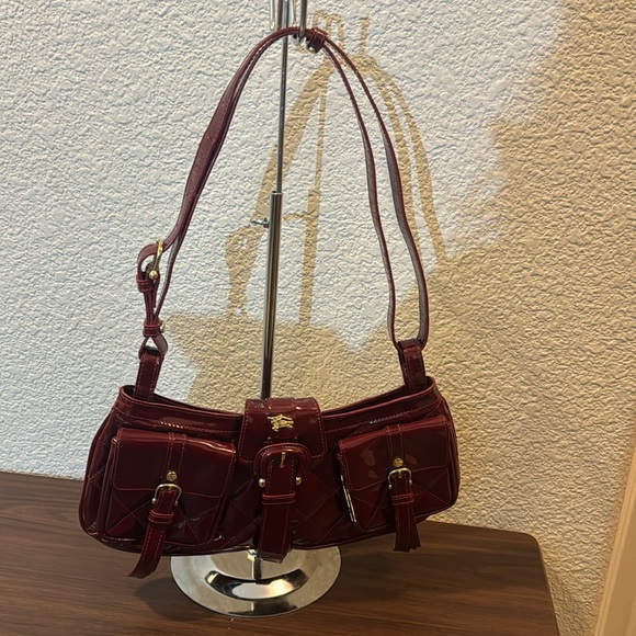 Burberry Quilted Patent Leather- Burgundy - Picture 3 of 15